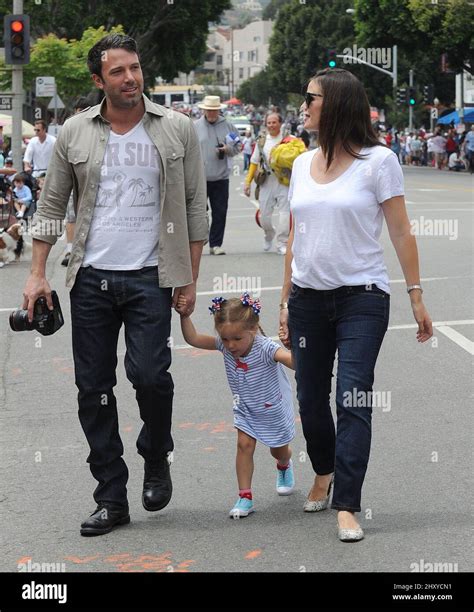 Ben Affleck Jennifer Garner And Daughter Seraphina Affleck Seen During The Pacific Palisades