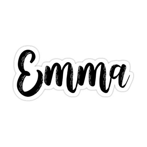 Emma Girls Name Sticker By The College Gal In Name Stickers