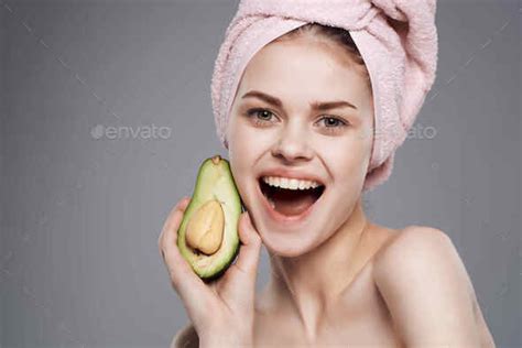 Beautiful Woman With Naked Body Skin Care Vitamins Isolated Background Stock Photo By Shotprime