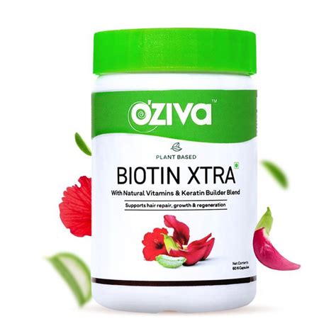Buy Oziva Plant Based Biotin Xtra Capsules With Keratin Builder For