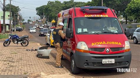 Motociclista Socorrido Pelo Siate Ap S Colis O Na Av Rep Blica