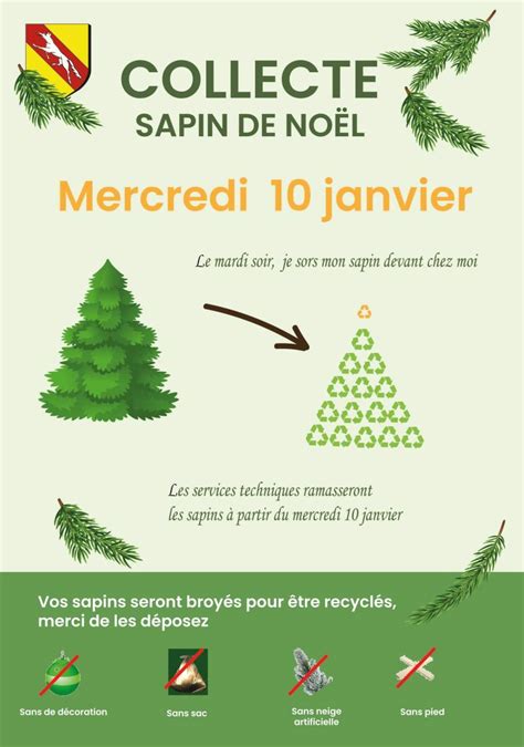 Actualités Collecte des sapins de Noël le mercredi 10 janvier