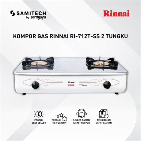 Jual KOMPOR 2 TUNGKU RINNAI RI 712T RI 712T STAINLESS STEEL