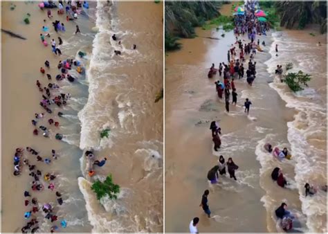 Serunya Warga Indragiri Hulu Riau Jadikan Banjir Wisata Air Dadakan