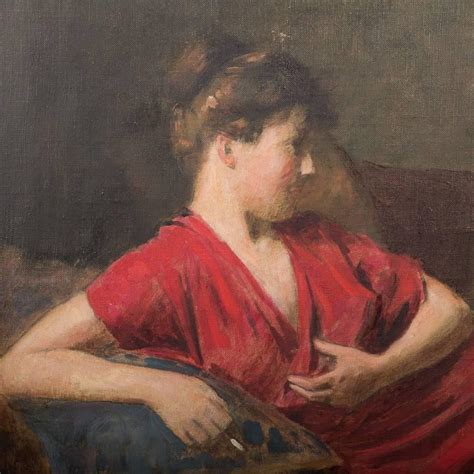 Original 19th Century Antique Oil Painting Portrait Of A Reclining