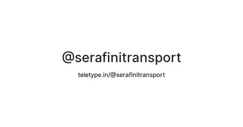 Serafini Transportation Corporation Teletype