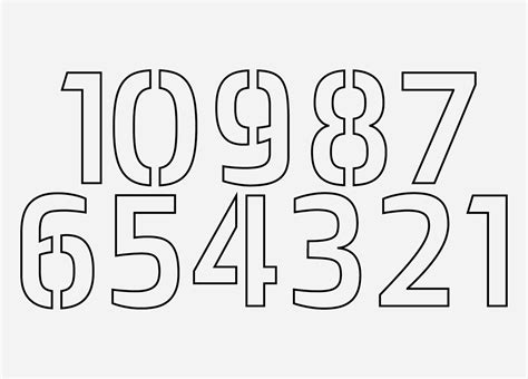 Large Number Templates To Print Free We Also Have Simple Alphabet