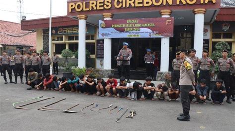 Belasan Pelaku Tawuran Konten Di Cirebon Diciduk Polisi Di 2 Lokasi