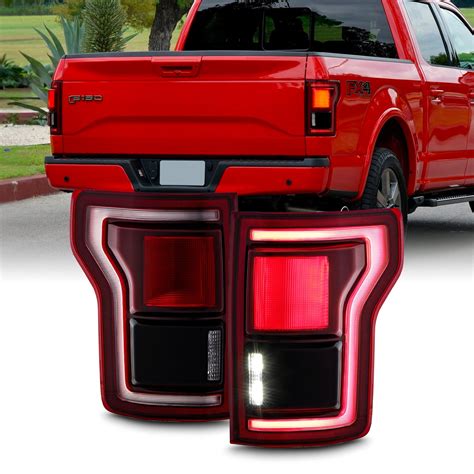 Akkon Fits Ford F Halogen Red Smoked Tail Lights Pair