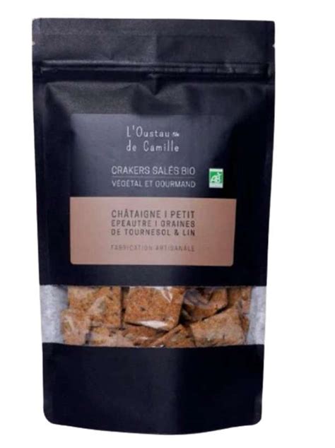 Crackers châtaigne petit épeautre BIO L Oustau de Camille 100 g La