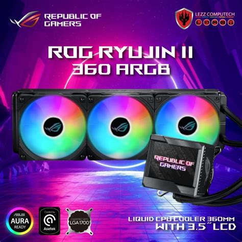 Asus ROG RYUJIN II Refrigerador Líquido Para CPU AIO De 360 Mm Con