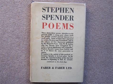 Poems by Spender, Stephen: Very Good++ Hardcover (1933) 1st Edition ...