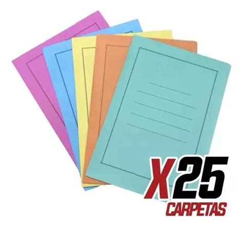 Carpeta 3 Solapas Oficio De Cartulina X 25 Unidades Mebuscar Argentina