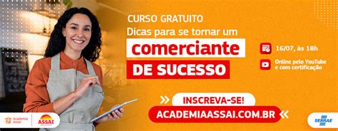 Sebrae e Instituto Assaí oferecem curso gratuito técnicas para