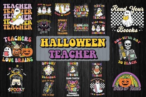 Halloween Teacher Svg Bundle Graphic By Pecgine Creative Fabrica