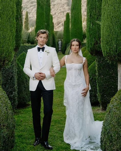 Millie Bobby Browns Wedding Dress Custom Galia Lahav Look Photos