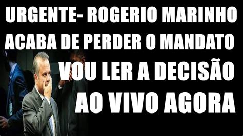 ROGÉRIO MARINHO e condenado PERDA CARGO AAGORA YouTube