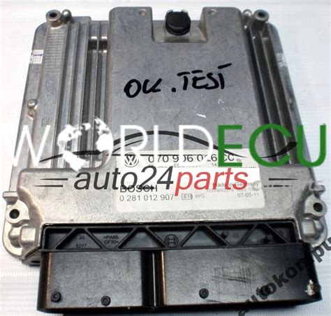 ECU ENGINE CONTROLLER VW VOLKSWAGEN T5 2 5 TDI BOSCH 0 281 012 907