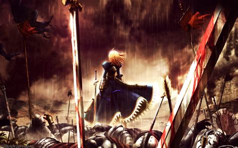 Sabers Epic Stand Fate Zero Hd Wallpaper By Wasgoed