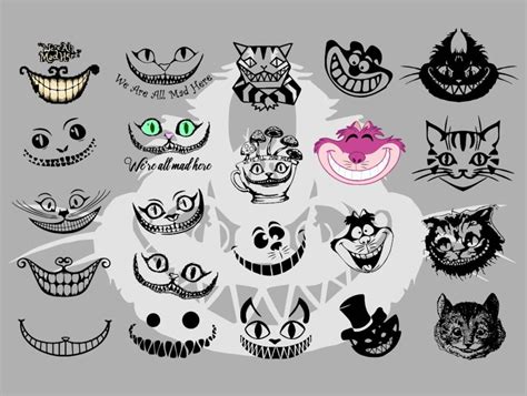 Alice In Wonder Svg Cat Smile Svg Set Cat Head Bundle Alice Svg Cat