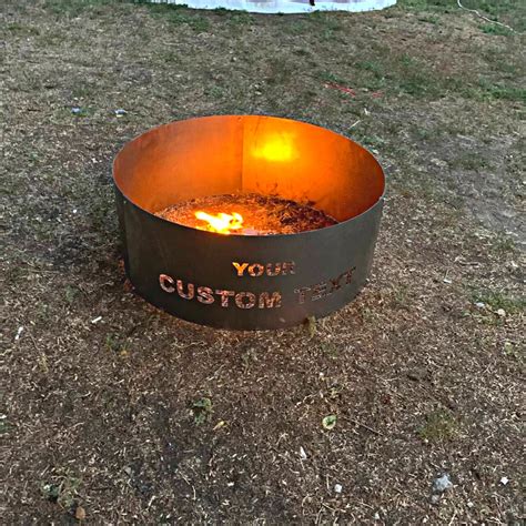 Personalized Heavy Duty Fire Ring Custom Backyard Fire Ring Etsy