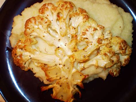 Vivacious Vegan Cauliflower Steaks With Cauliflower Puree