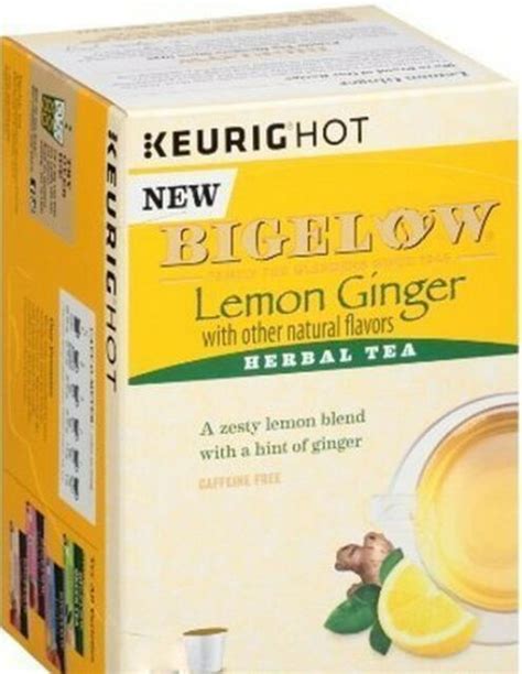 Bigelow Lemon Ginger Herbal Tea 18 K Cup Pods For Sale Online Ebay