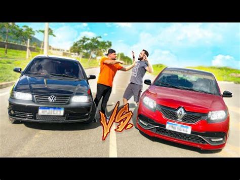 GOL G3 1 6 AP VS SANDERO RS 2 0 ASPIRADO Racha Muito Louco YouTube