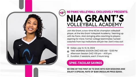 No Panic Volleyball Nia Grant Summer Camps