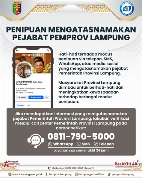 Penipuan Mengatasnamakan Pejabat Pemprov Lampung Ppid Provinsi Lampung