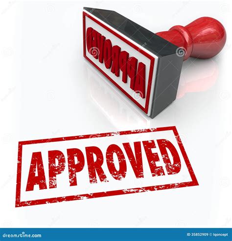 Approved Rubber Stamp Accepted Approval Result Royalty Free Stock