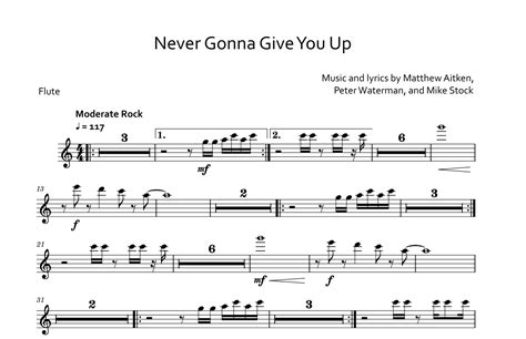 Never Gonna Give You Up Arr David Lartey By Rick Astley Sheet Music