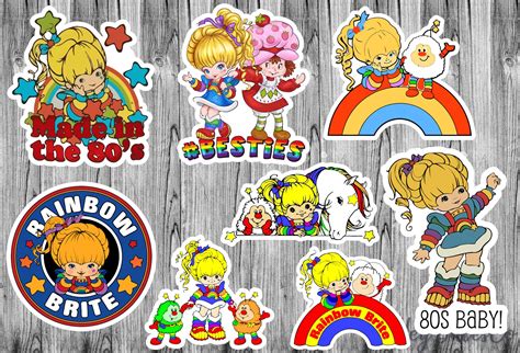 Retro Rainbow Brite S Fan Art Stickers Planner Scrapbook Etsy