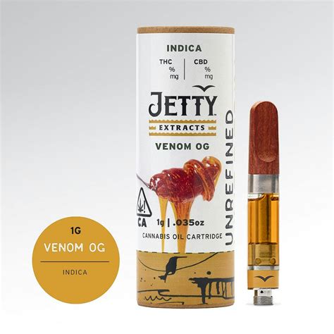 Jetty Extracts Venom Og Unrefined Live Resin Cartridge 1g Leafly