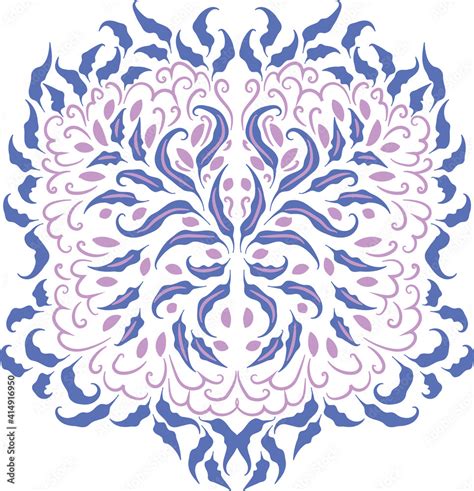 Botanical family crest emblem vector illustration. Ornamental flourish ...