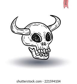 Skull Cartoon Icon Vector Illustration Stock Vector Royalty Free