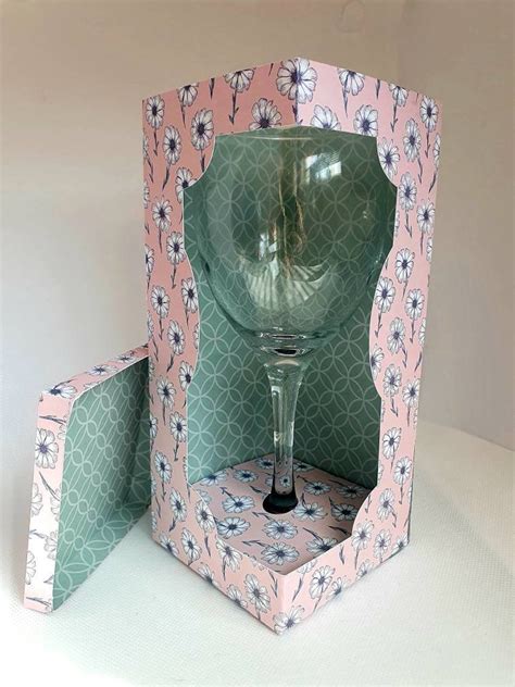 Svg Wine Glass T Box Display Box Digital Download Etsy