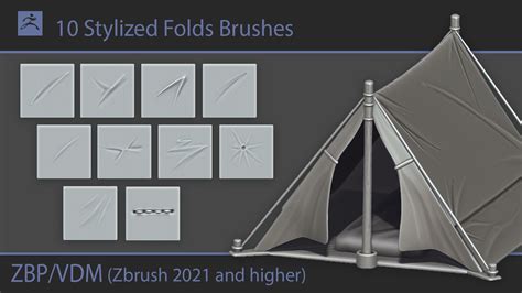 Artstation Stylized Folds Brushes Brushes