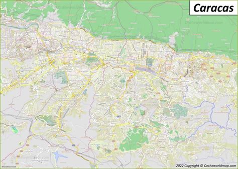 Caracas Map | Venezuela | Detailed Maps of Caracas (Santiago de León de ...