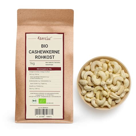 Kamelur Kg Bio Cashewkerne Rohkost Ganze Cashew N Sse Unbehandelt