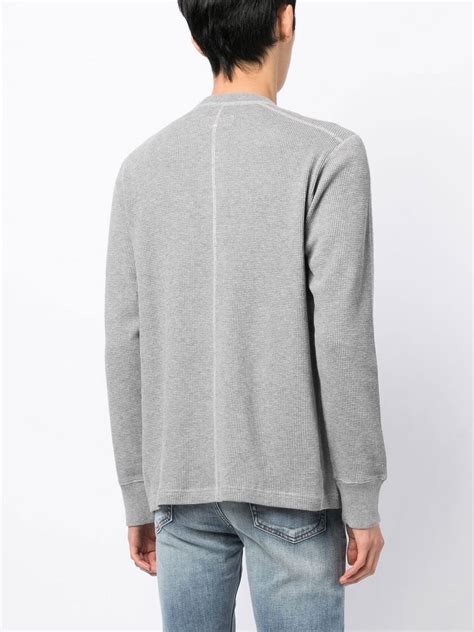 Rag Bone Waffle Knit Henley Neck Polo Shirt Farfetch