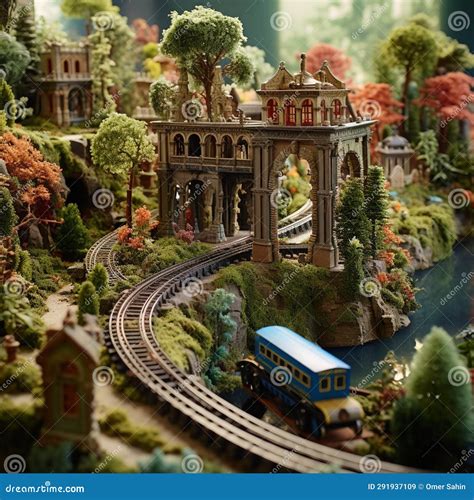 Miniature Railway Engine Stock Image 252600469