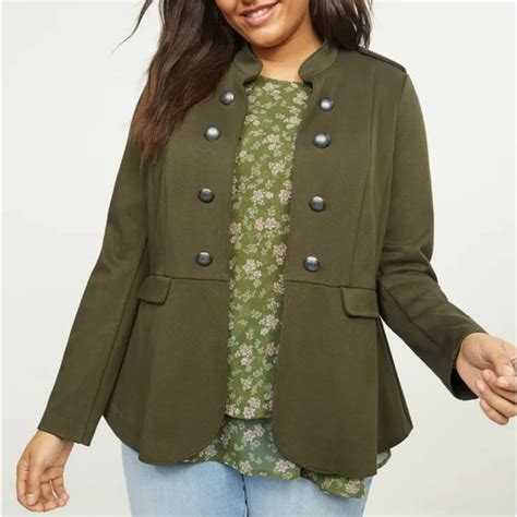 Lane Bryant Jackets Coats Plus Lane Bryant New Olive Grn Double