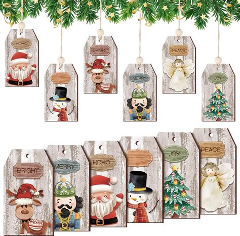 Amazon Soaoo Pcs Christmas Gift Tags Wooden Christmas Gifts