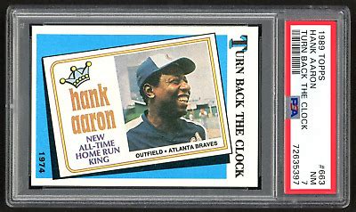 Topps Hank Aaron Turn Back The Clock Braves Hof Psa