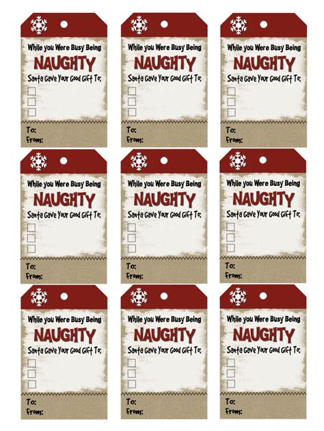 Funny Christmas Gift Tags 11 Free PDF Printables Printablee