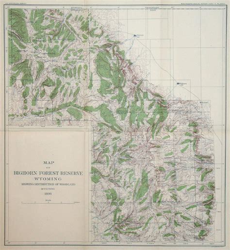 (WY.-Bighorn) Map of Bighorn Forest Reserve – The Old Map Gallery