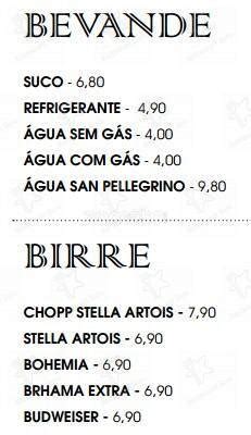 Menu em Pecorino Bar Trattoria Vila Nova Conceição São Paulo Rua