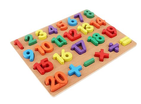 Buy Chunky Wooden Number Puzzle Board Online Educational Toys Pakistan