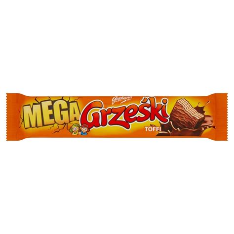 Polski Supermarket Grzeski Mega Wafel przekladany kremem o smaku toffi ...